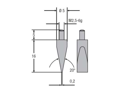 Insertii de masurare M2.5 nodel 0710 -11