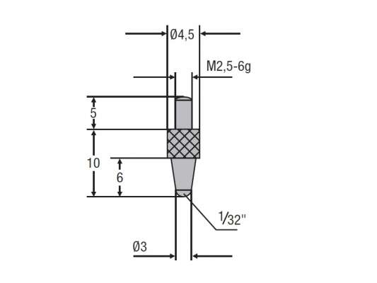 Insertii de masurare M2.5 nodel 0710 -12