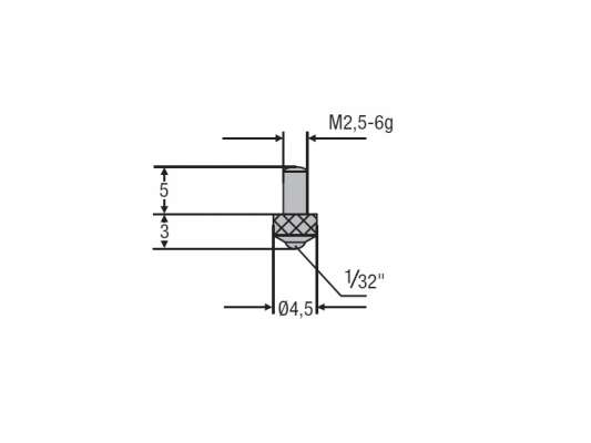 Insertii de masurare M2.5 nodel 0710 -14