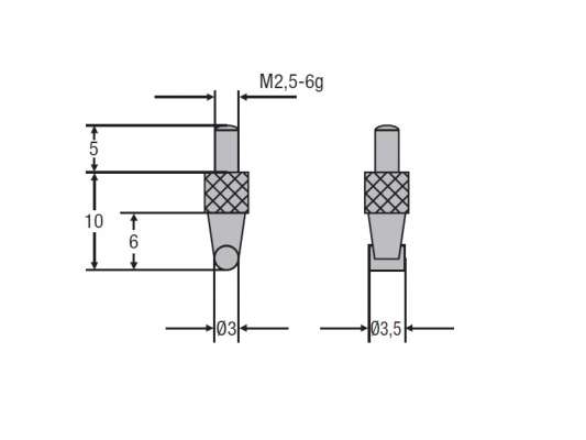 Insertii de masurare M2.5 nodel 0710 -15