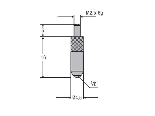 Insertii de masurare M2.5 nodel 0710 -7