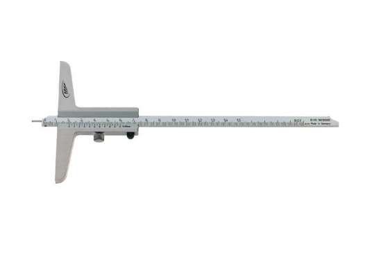 Subler cu vernier pentru masurarea adancimii vernier si suprafata citire cromate satinate model 0281